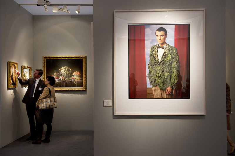 Annie Leibovitz: David Byrne, Los Angeles (1986). Bernheimer Fine Art Photography, Munich. Frieze Masters 2012. Photograph: Linda Nylind. Courtesy of Linda Nylind/Frieze.